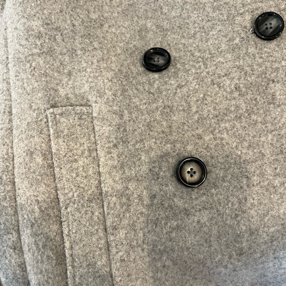 Gray Pea Coat size medium - Picture 2 of 8